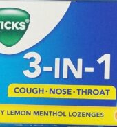 Vicks – 3 in 1 Honey Lemon Menthol ( 8 Lozenges )